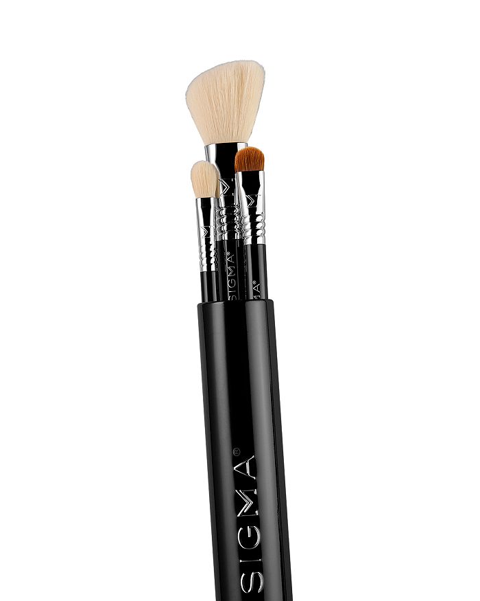 Shop Sigma Beauty Essential Trio Brush Set In Black