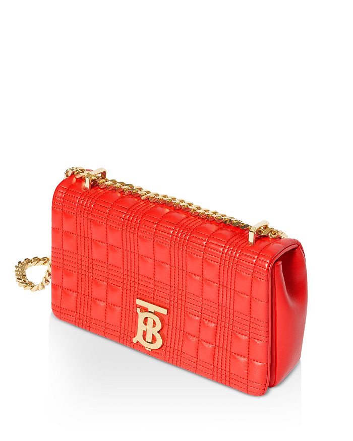 Burberry Small Quilted Lambskin Lola Bag In Bright Red  
