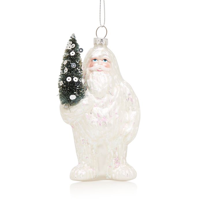 Bloomingdale's Glass Snowy Yeti Santa Ornament - 100% Exclusive