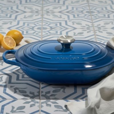 3.75 Qt Cast Iron Oval Casserole & Lid