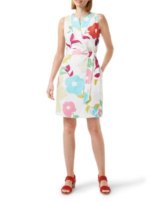HOBBS LONDON Daria Floral Linen Sheath Dress | Bloomingdale's Women