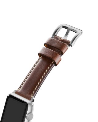 Shinola Brown Leather Apple Watch Band 20mm Navy Leather Apple Watch Strap | Shinola main image 3