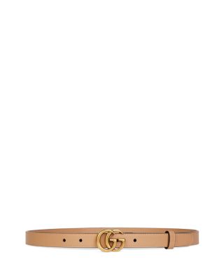 Leather Belt with Double G Buckle 