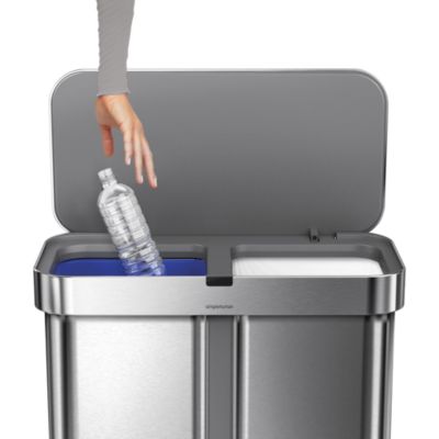 58 Liter Sensor Recycling Trash Can with Liner Pocket
