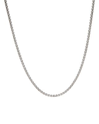 David Yurman - Men's Sterling Silver Box Chain Necklace, 1.7mm