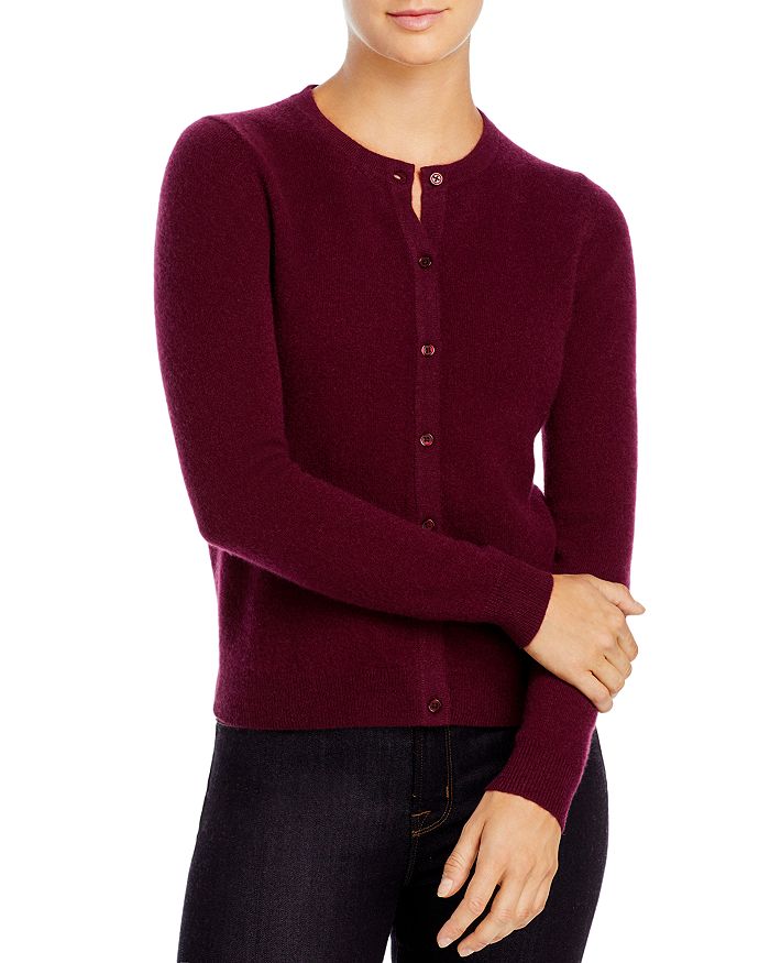 C By Bloomingdale's Cashmere Grandfather Cardigan - 100% Exclusive In Wine