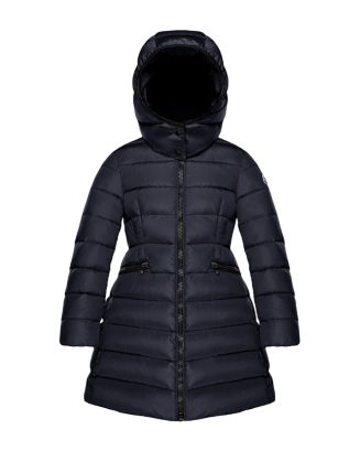 Moncler Girls' Charpal Long Hooded Down Coat - Big Kid