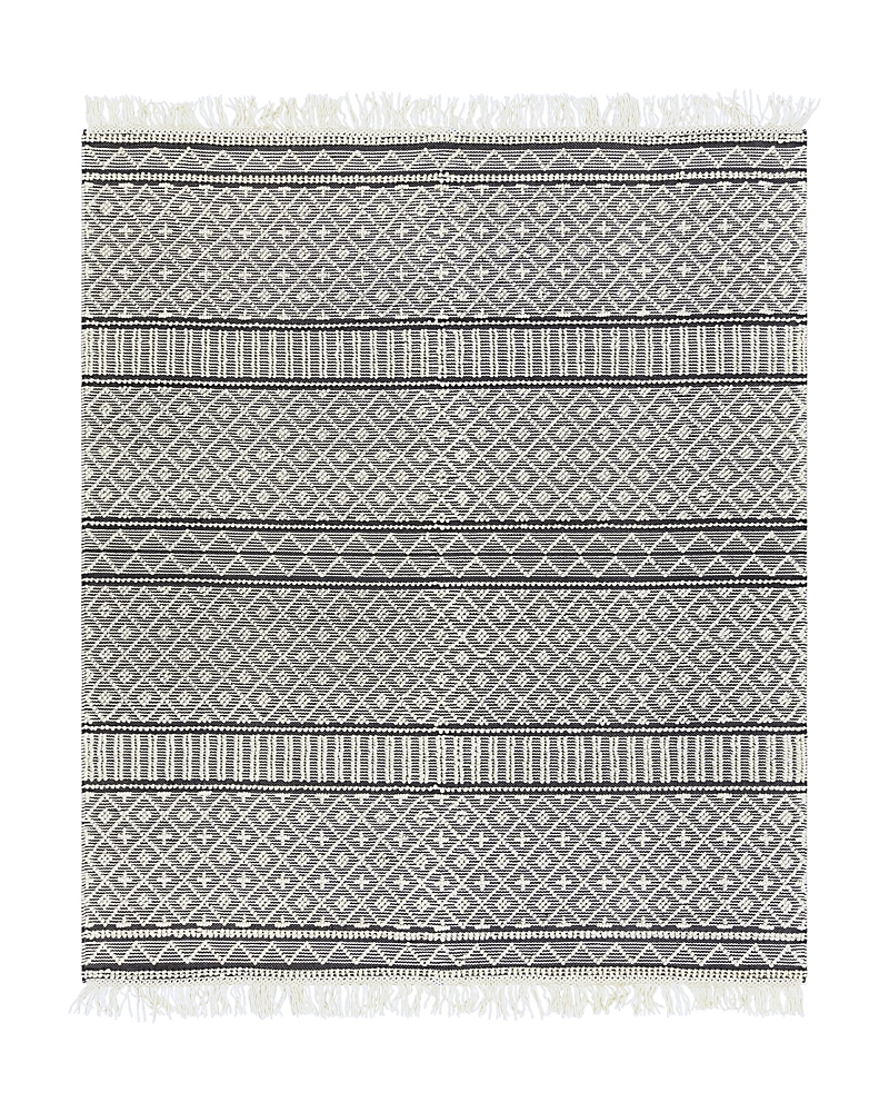 Surya Farmhouse Tassels Fts-2300 Area Rug, 5'0 X 7'6 In Gray