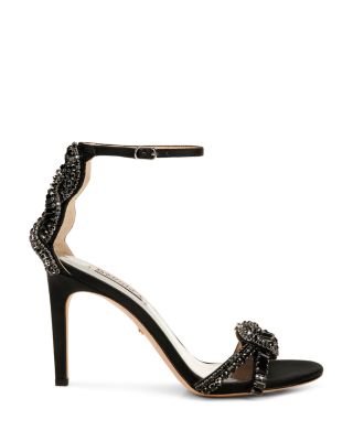 black pumps with feathers