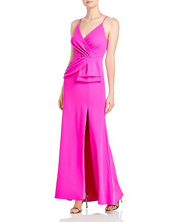 AQUA Sleeveless Peplum Gown - 100% Exclusive | Bloomingdale's