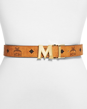 Mcm Unisex M Logo Reversible Belt