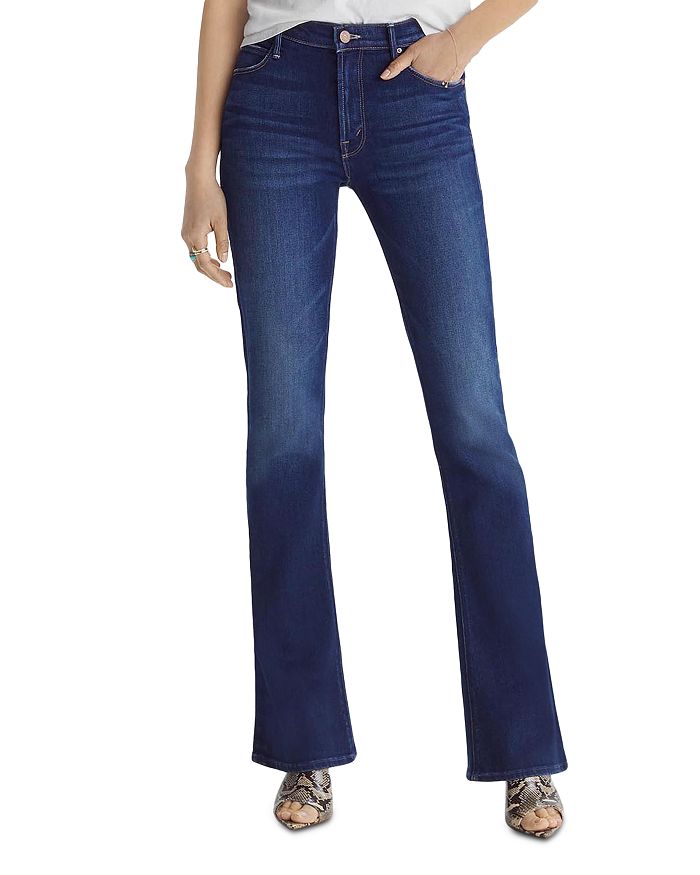 MOTHER The Runaway Mini Flare Jeans in Home Movies | Bloomingdale's
