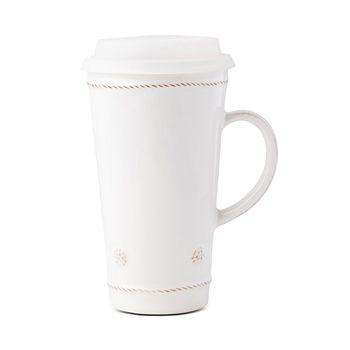 Juliska - Berry & Thread Whitewash Travel Mug (with Silicone lid)