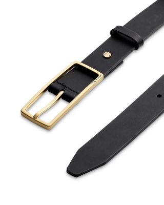 【関税込み】rag & bone ブラック Rounded Rebound レザーベルト Rounded Rebound Leather Belt - Black | rag & bone
