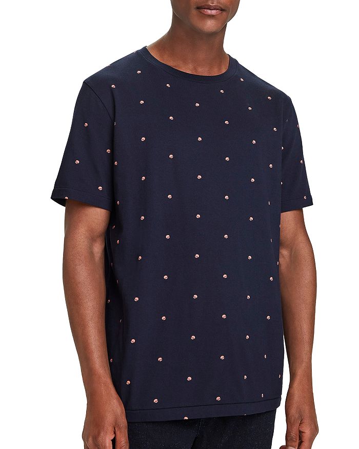 Scotch & Soda Printed Tee In Navy