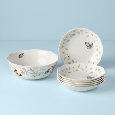 Butterfly Meadow 7-Piece Pasta/Salad Set