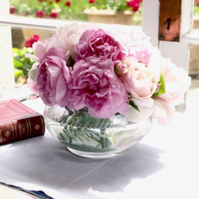 Country Jasmine Rose Bowl &amp; Wire, 8&amp;quot;