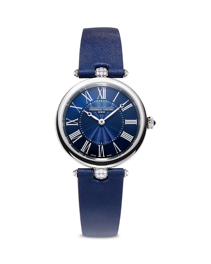 Frederique Constant Art Deco Watch, 30mm In Blue