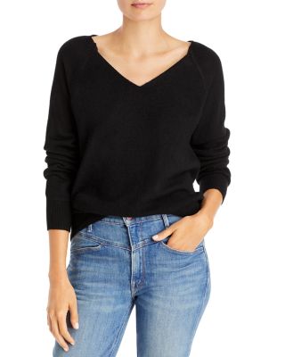 black v neck sweatshirt womens