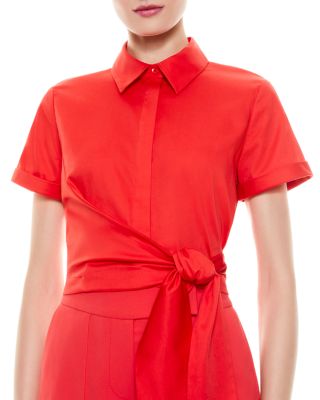 alice and olivia red suit