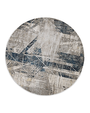 Shop Kas Montreal Twilight Round Area Rug, 7'7 X 7'7 In Gray