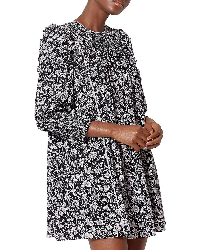 Joie Is Floral Silk Trapeze Dress Bloomingdale s