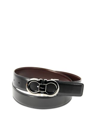 salvatore ferragamo men's double gancini reversible belt