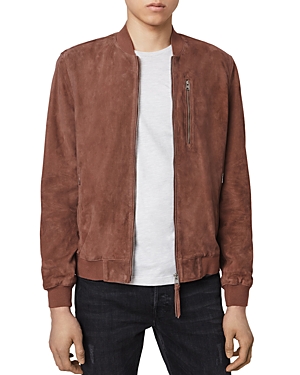 ALLSAINTS KEMBLE SUEDE SLIM FIT BOMBER JACKET,ML029S