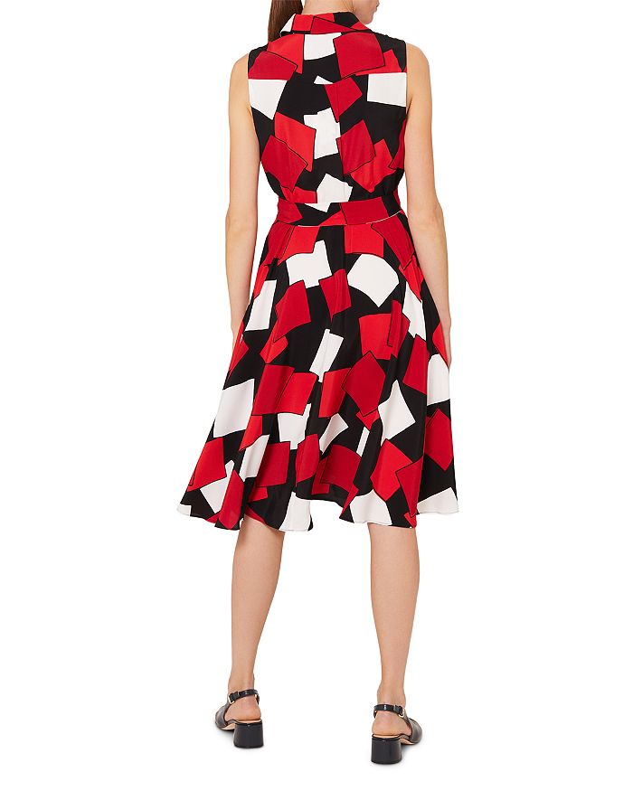 Hobbs London Belinda Geo Print Shirtdress In Red Multi