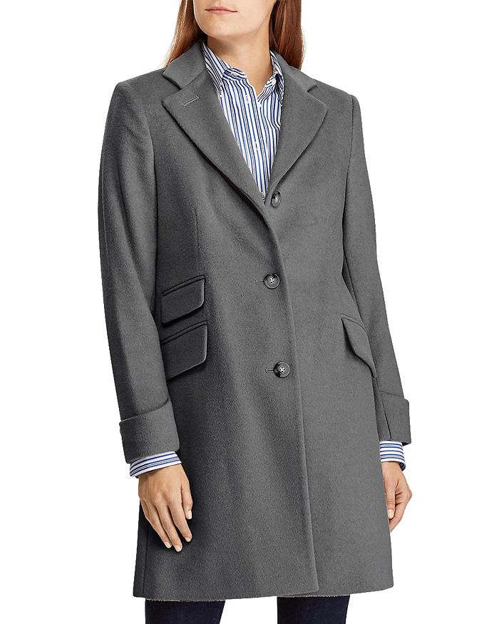 Lauren Reefer Coat In Gray
