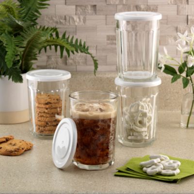 LUMINARC ARC jam jar ❺ＭＬセットWECK ★お値下げ中 Luminarc Working Glass 21 oz. Storage Jar with Lid, Set of 4