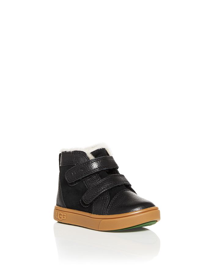Shop Ugg Boys' Rennon Ii High Top Sneakers - Toddler, Little Kid In Black