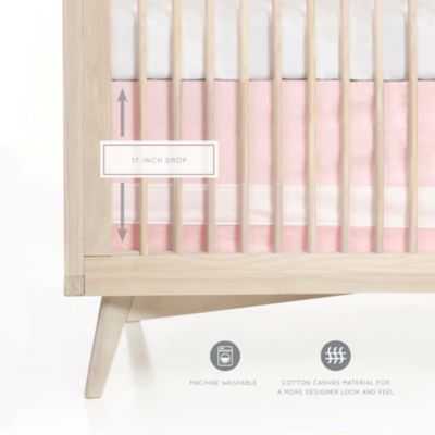 Oilo Solid Crib Skirt Indigo main image 1