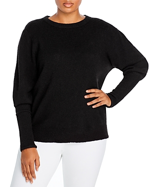 Aqua Curve Plus Size Balloon Sleeve Sweater - 100% Exclusive In Black