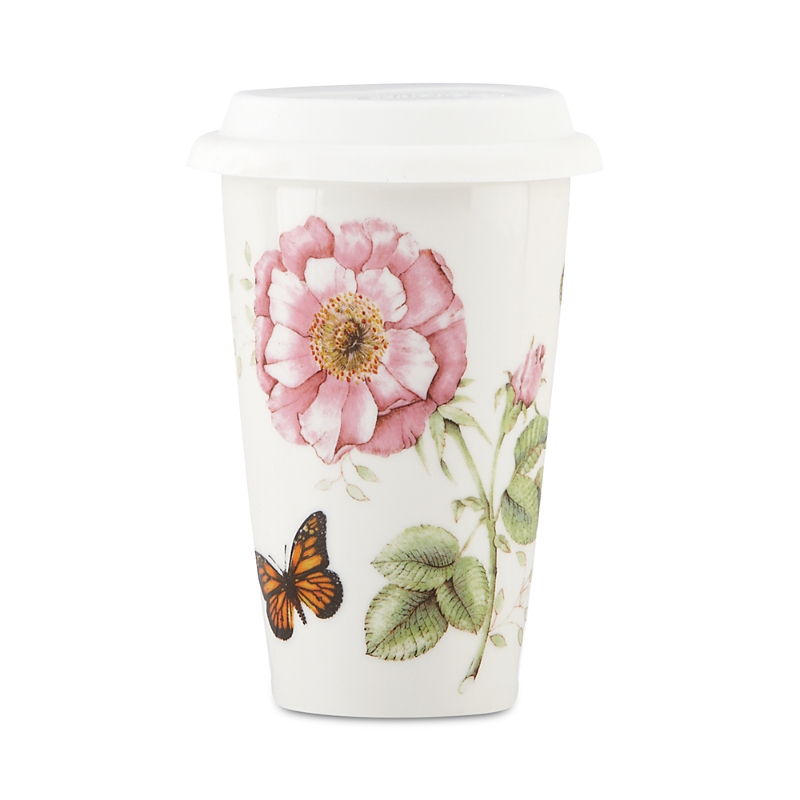 Lenox Butterfly Meadow Thermal Travel Mug In White