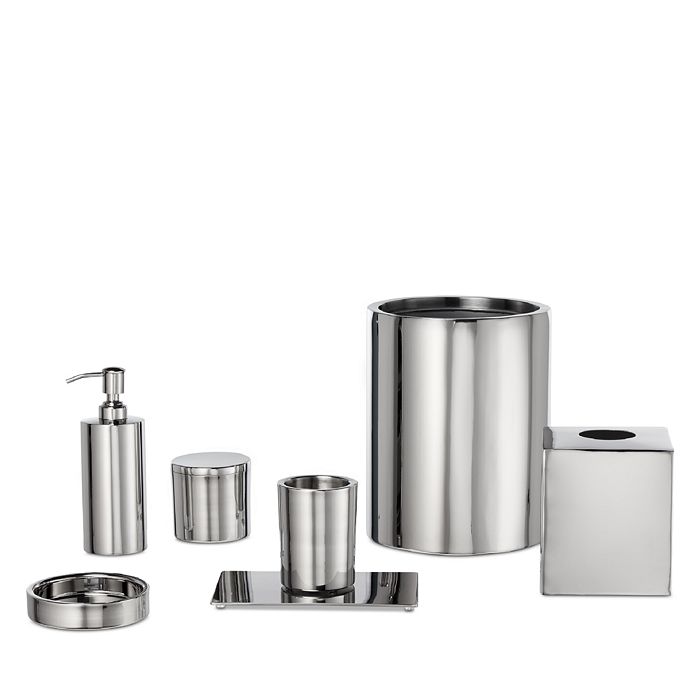 Shop Roselli Modern Round Canister In Silver