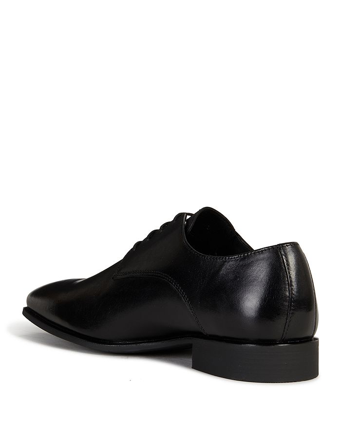 Shop Geox Men's High Life Leather Shoes In Black Oxford