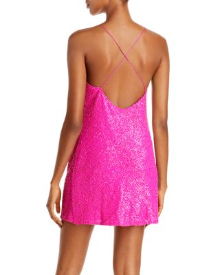 pink mini cocktail dress