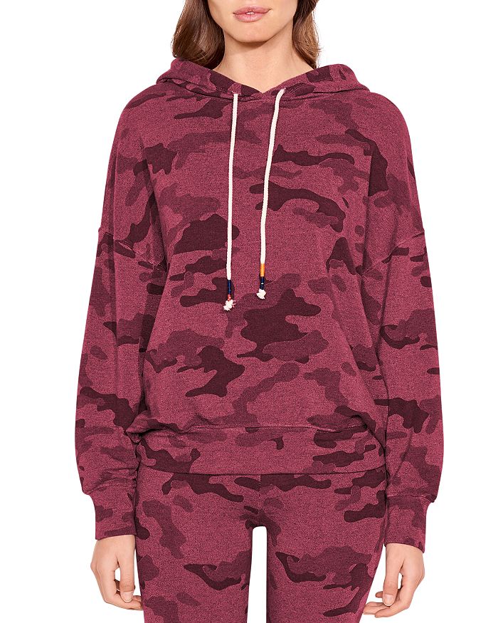 Sundry Camo Print Boyfriend Hoodie In Plum ModeSens