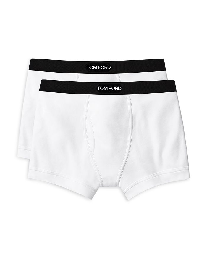 Shop Tom Ford Cotton Blend Boxer Briefs, Set Of 2 In White