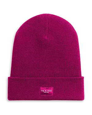 Rag & Bone Women's Addison Fine-knit Beanie In Berry