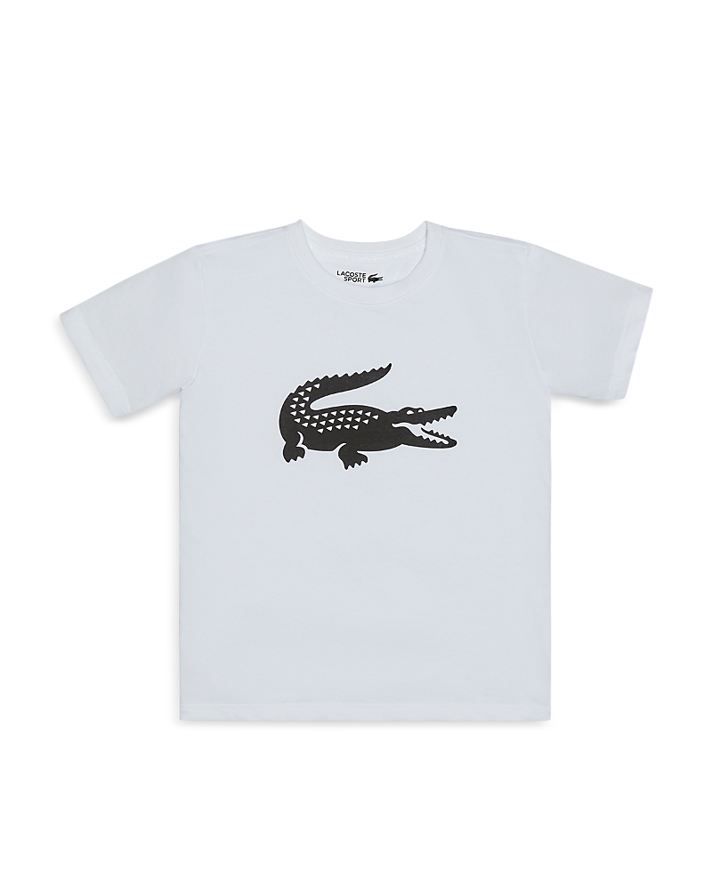 Lacoste Kids T-shirt For Boys In White/black