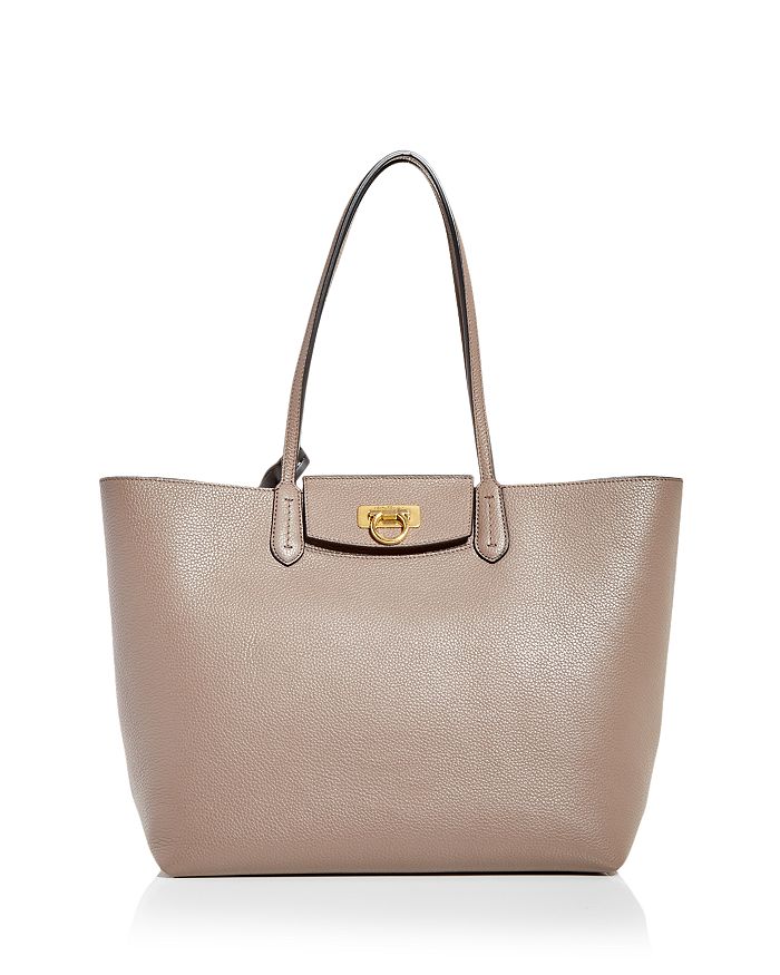 FERRAGAMO LEATHER TRAVEL TOTE,0741542