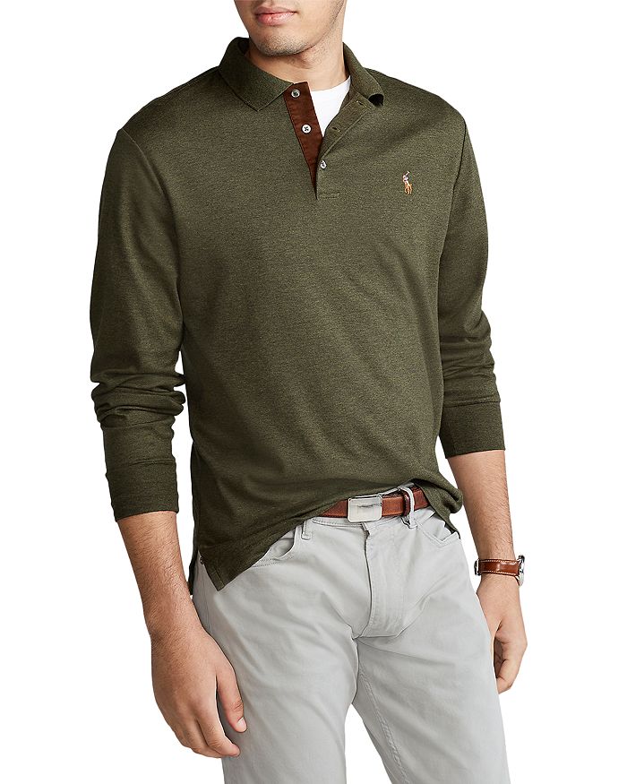 Polo Ralph Lauren Classic Fit Soft Cotton Long-sleeve Polo Shirt In Alpine Heather