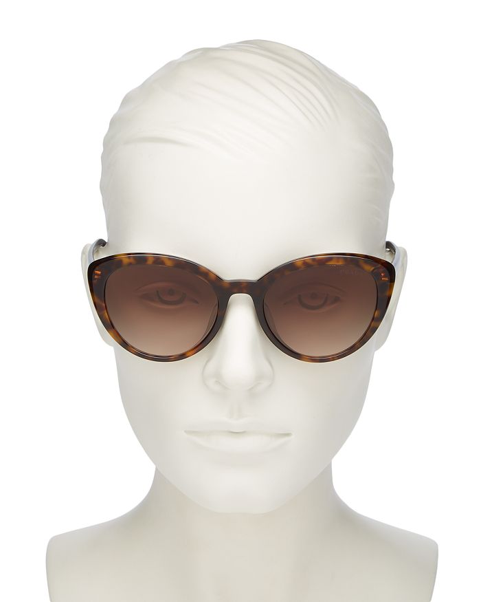 Shop Prada Cat Eye Sunglasses, 54mm In Havana/brown Gradient