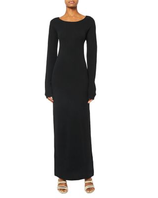 long sleeve maxi dress gown