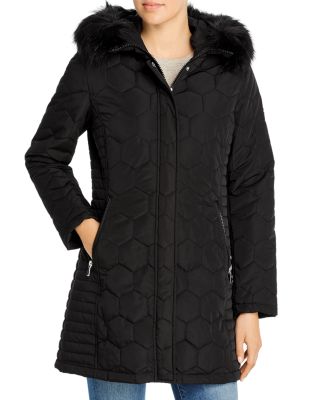 calvin klein quilted hooded jacket