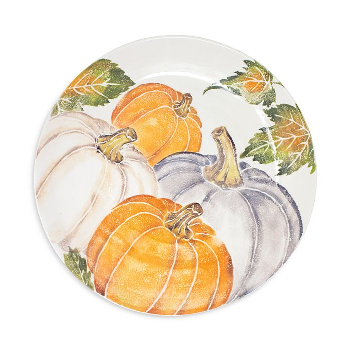 Vietri Pumpkins Large Serving Bowl With Assorted Pumpkins In Multi