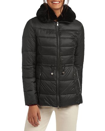 Barbour Angus Faux Fur Collar Quilted Coat | Bloomingdale's