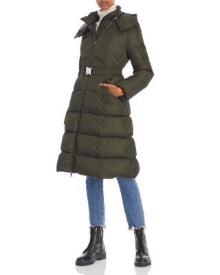 Moncler Agot Belted Hooded Down Puffer Coat | Bloomingdale's
